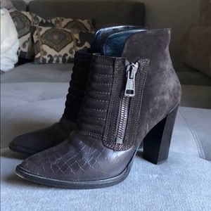 All Saints Suede & Leather booties